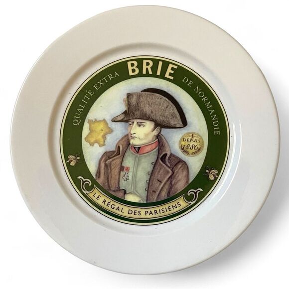 Y2K Restoration Hardware French Cheese Motif Design Appetizer 8” Plate Set of 4 - Picture 7 of 16